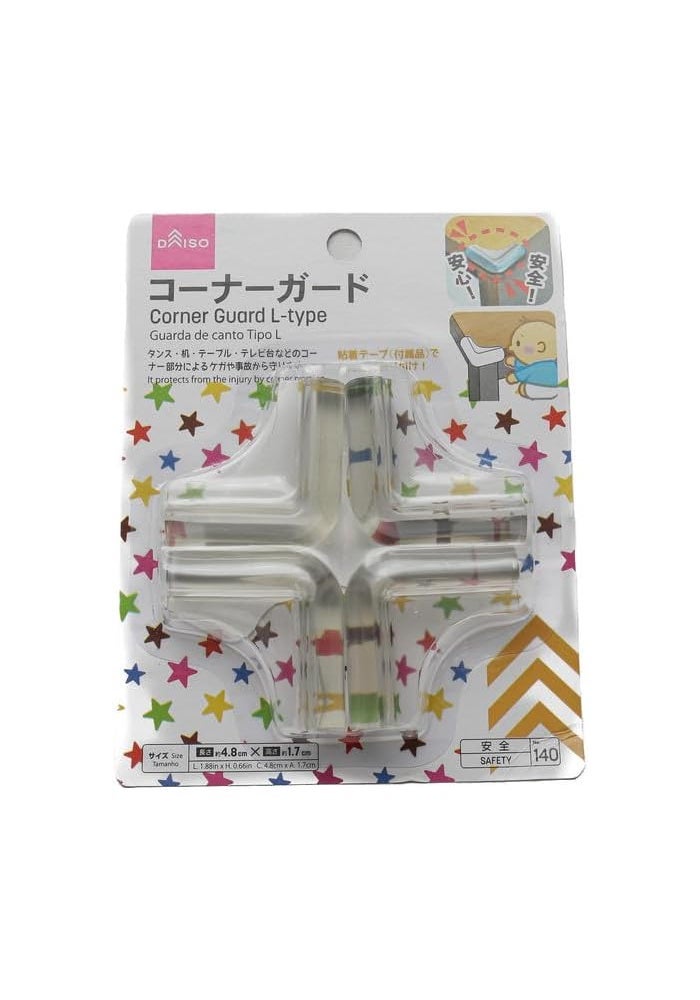 Daiso Corner Guard – L Type (4 Pcs) | Safety Protector for Home, Furniture & Children - Image 1